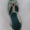 Zapato de novia cuero verde