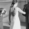 Vestido de novia con espalda reducida