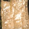 Detalle encaje dorado de vestido de novia