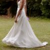 Vestido de novia usado de gasa de seda