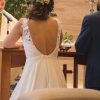 Espalda de vestido de novia abierta en u con macramé