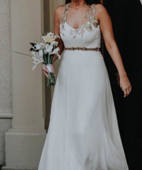 Vestido de novia usado hecho por Santa Clara