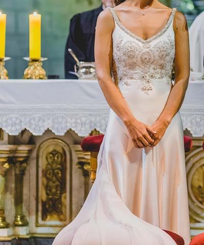 Vestido de novia usado hecho por Francisca Larraín