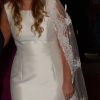 Vestido usado de novia de raso marca Rosa Clará