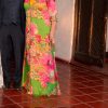 Vestido de seda italiana multicolor de María Subercaseaux