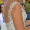 Vestido de novia con bordados a mano y transparencias