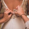 Vestido de seda de novia en venta hecho por Francisca Chicioada