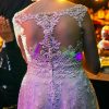 Vestido de novia con encaje y tul, marca Rebecca Ingram