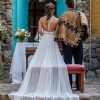 Vestido de novia usado bordado a mano