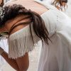 Vestido de novia de piel de ángel con flecos en venta