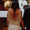 Vestido de novia usado Francisca Larrain con pedrería