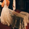 Vestido de novia de macramé y gasa Blanca Bonita