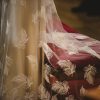 Vestido de novia Francisca Tornero con tela de plumas