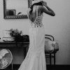 Vestido de novia de crepe de seda Luz Edwards