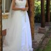 Vestido de novia de seda hecho por Luciano Bráncoli