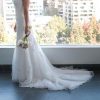 Vestido de novia de encaje con espalda abierta