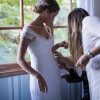 Vestido de novia bordado con hilo de seda