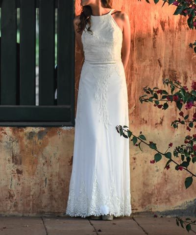 Vestido de novia hecho por Paula Matthei