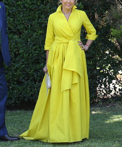 Manifestación Resbaladizo vestir Vestido formal amarillo marca Carolina Herrera se vende para madrina |  EntreVestidos.cl
