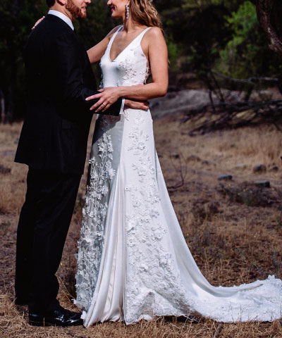 Vestido de novia MLV con flores 3d de seda se vende para matrimonio |  